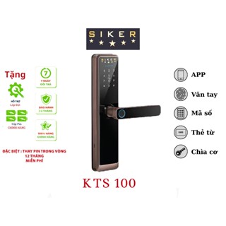 Khoá cửa vân tay điện tử thông minh cho cửa gỗ, nhựa, cửa thép cao cấp có app tiếng việt 100%- SIKER 100 và 010