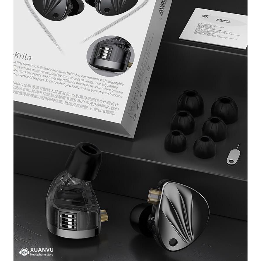 Tai nghe KZ Krila có Mic, Sử dụng màng loa XUN-10mm kết hợp Balanced Armature 30095 mang tới chất âm V-shape hơi ấm