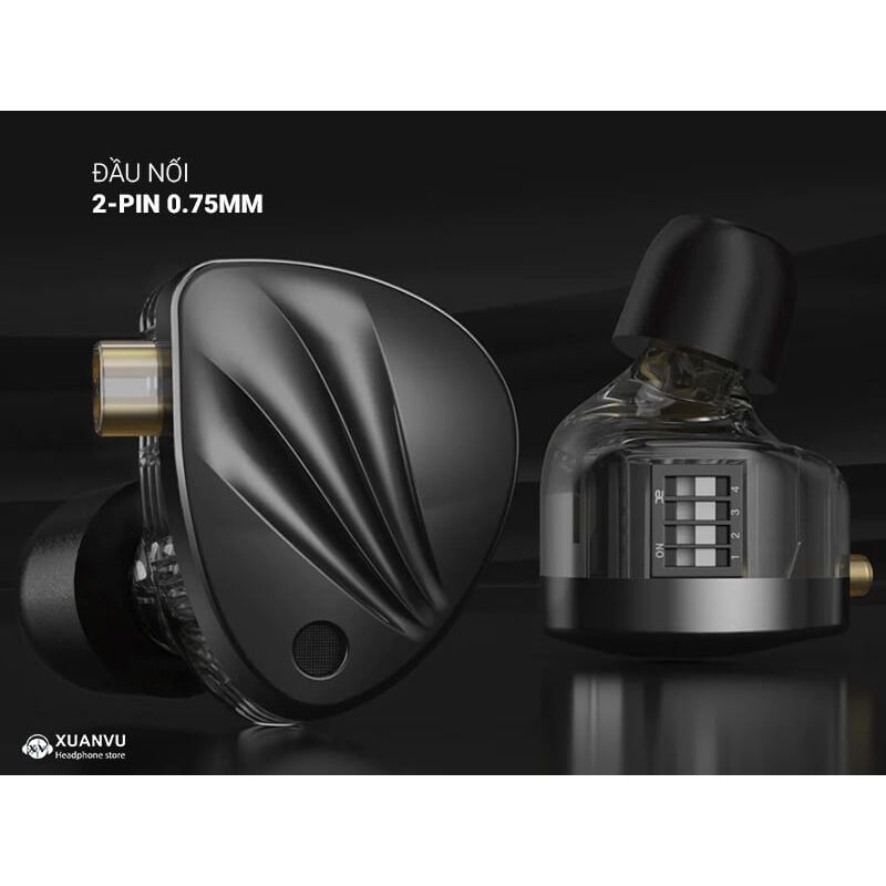 Tai nghe KZ Krila có Mic, Sử dụng màng loa XUN-10mm kết hợp Balanced Armature 30095 mang tới chất âm V-shape hơi ấm