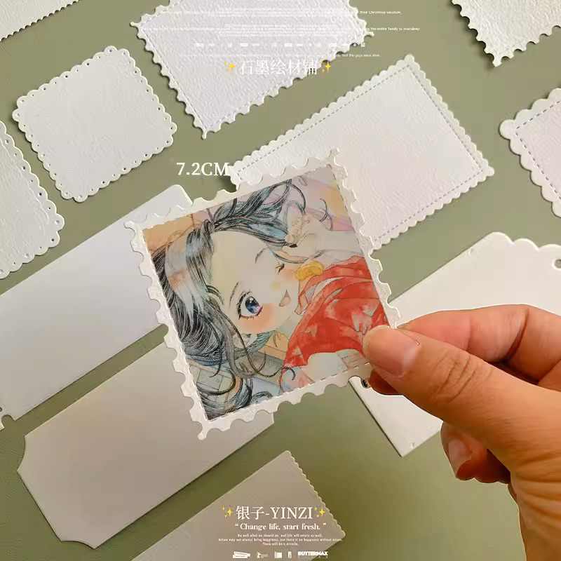 Giấy vẽ hình tem độc đáo 🌻 Định lượng 300gsm vẽ được nhiều loại màu, có đường xé sẵn 🌻