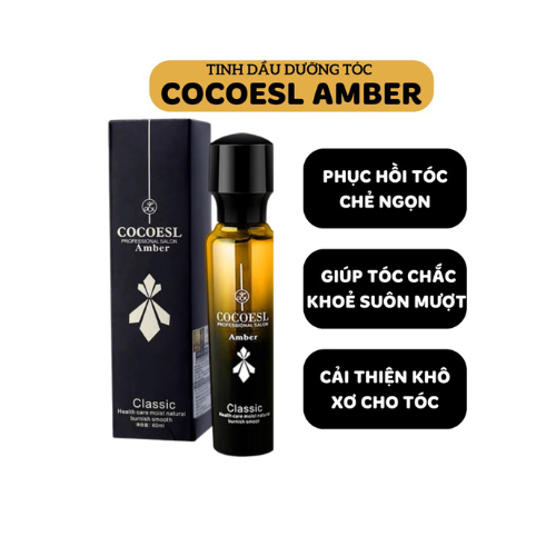 Tinh dầu dưỡng tóc COCOESL Amber được đặc chế để điều trị tóc khô, hư, chẻ ngọn