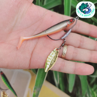 Combo ồi mềm nff + lưỡi siêu rẻ, mồi câu lure cá lóc, cá chẽm