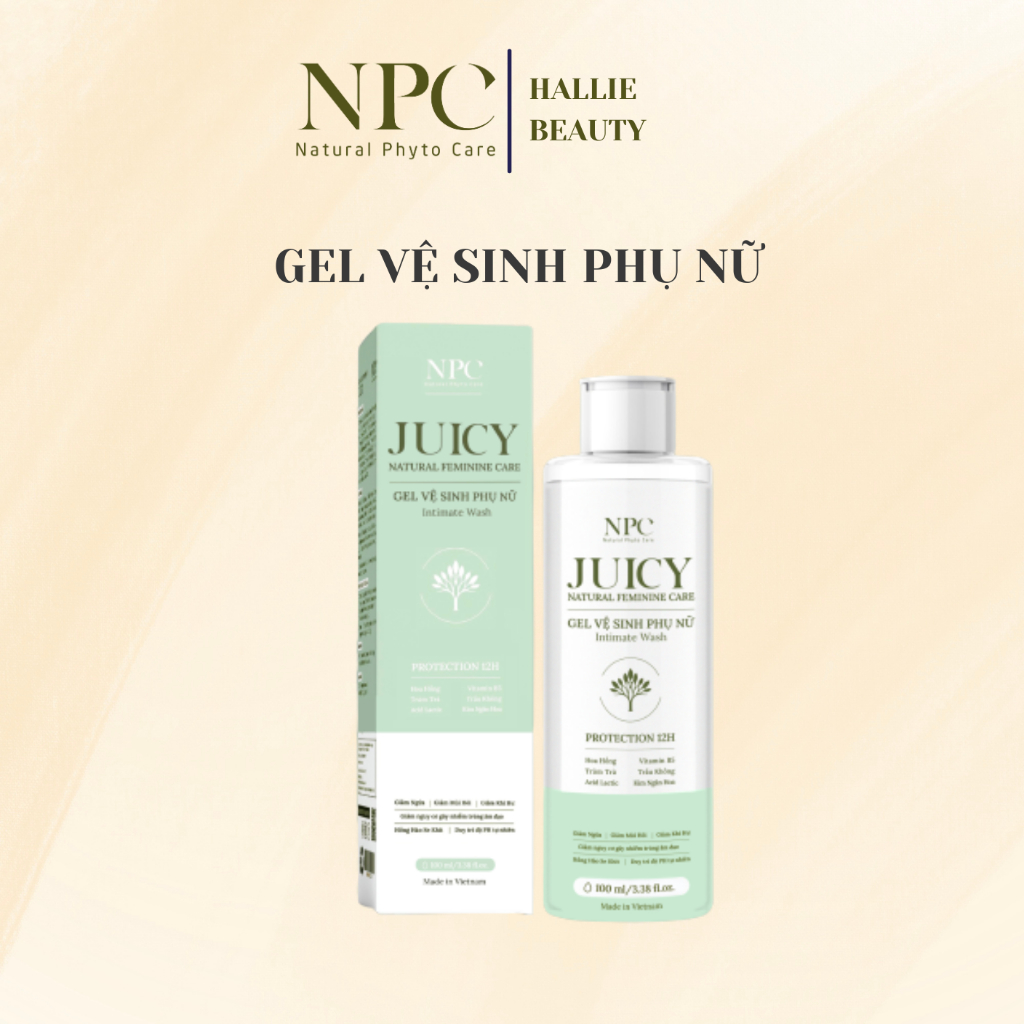 NPC Phar Gel vệ sinh phụ nữ Juicy, thơm dịu, giảm viêm, hết ngứa, cân bằng PH