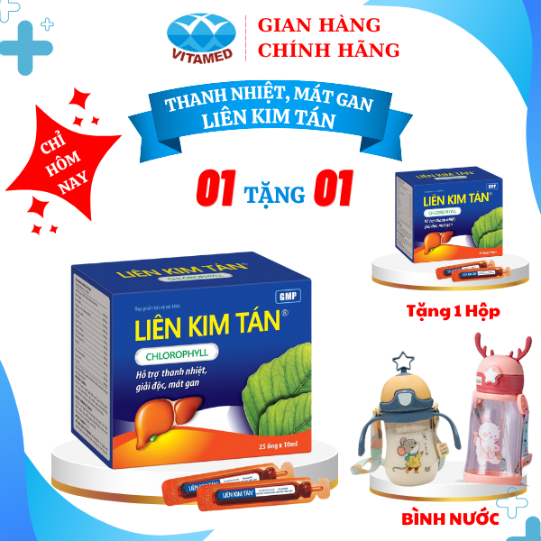 [ Mua 1 Tặng 1 ] Liên Kim Tán - Thanh Nhiệt, Giải Độc, Mát Gan Hộp 25 Ống