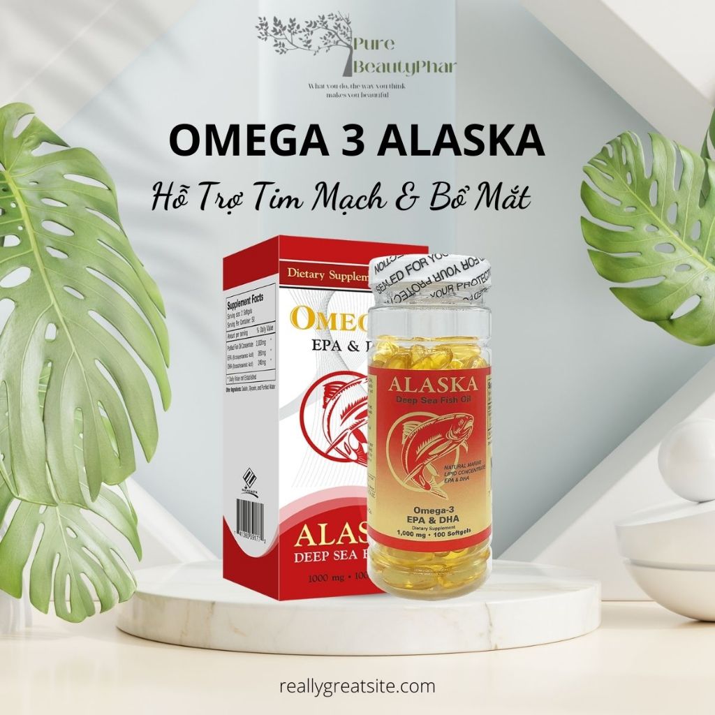 Omega 3 Alaska Hỗ Trợ Tim Mạch &amp; Bổ Mắt