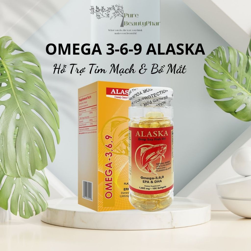 Omega 3-6-9 Alaska Hỗ Trợ Tim Mạch &amp; Sáng Mắt