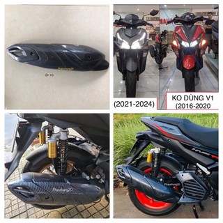 Ốp che pô dùng cho đời xe nvx 2021 2022 2023 2024 cacbon