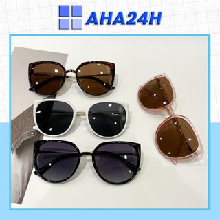 Mắt kính thời trang nam nữ gọng xi tròng Polarized cao cấp gọng mắt mèo sang chảnh AH1265