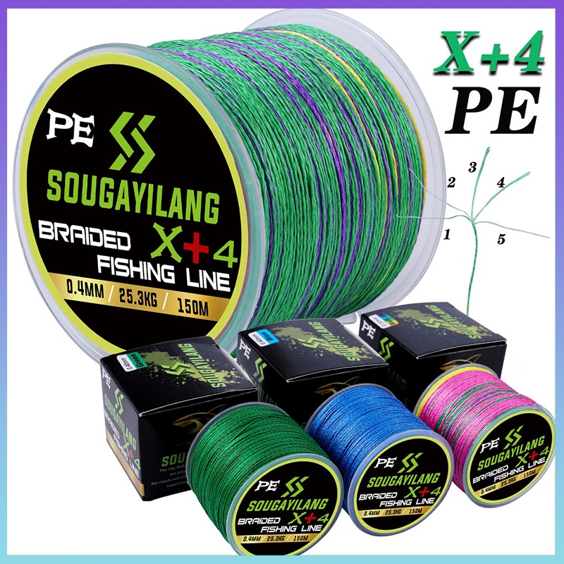 Dây câu cá 150M PE Dây câu 5 sợi Max Grag 5kg-25kg Dây câu cá bện nhiều sợi Dây câu cá