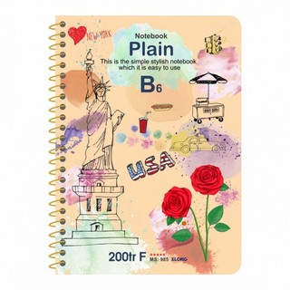 Sổ lò xo đơn klong b6 plain ruột trơn 70/76; ms: 985