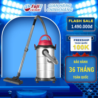 Máy hút bụi 1200W Fujihome đa năng hút khô và ướt thùng inox 20L siêu bền chính hãng
