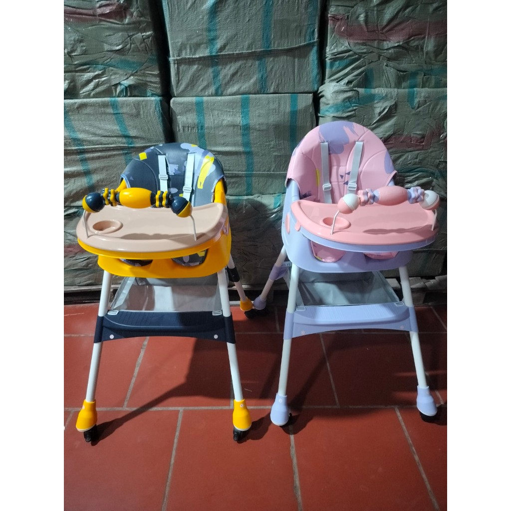 Ghế ăn dặm cho E560 bé Babychic Ghế ăn dặm đa năng gấp gọn có bánh xe cho bé DD