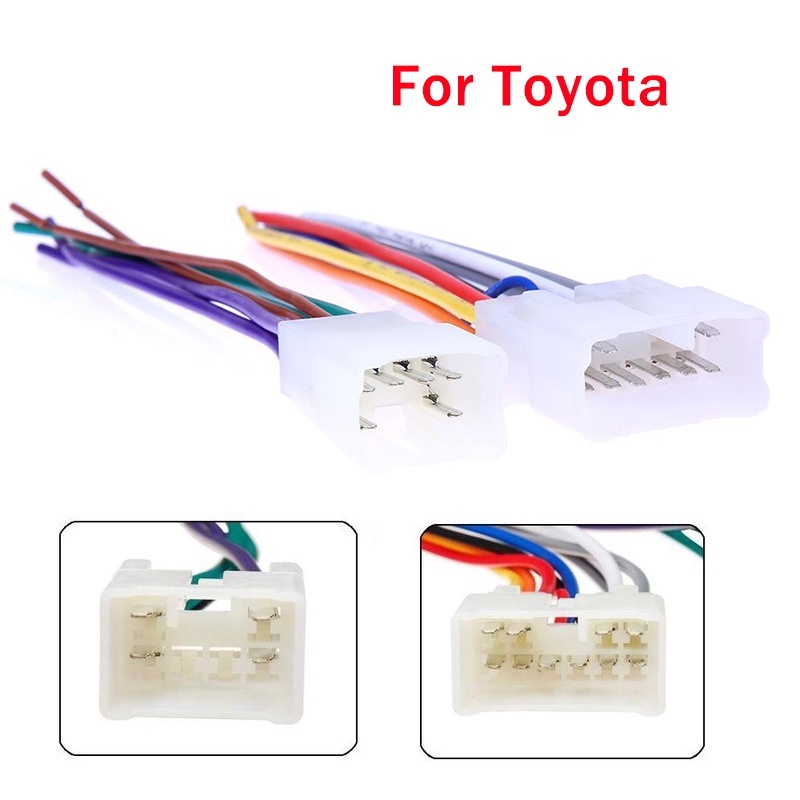Bộ 2 dây cáp nối âm thanh các thiết bị radio CD cho xe hơi Toyota, ô tô