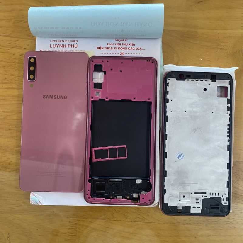 Vỏ samsung A7 2018 A750 có khay sim khung sườn