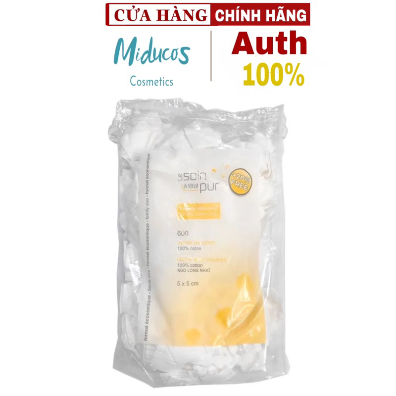 Bông Tẩy Trang Tetra Medical Le Soin Laretat Pur 500/600 miếng - bông tẩy trang pháp 500 miếng, 600 miếng