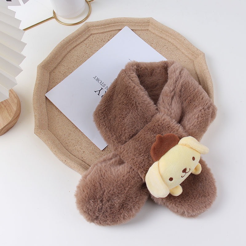 Khăn Quàng Cổ Lông Thỏ Cho Bé - KT 76*9CM