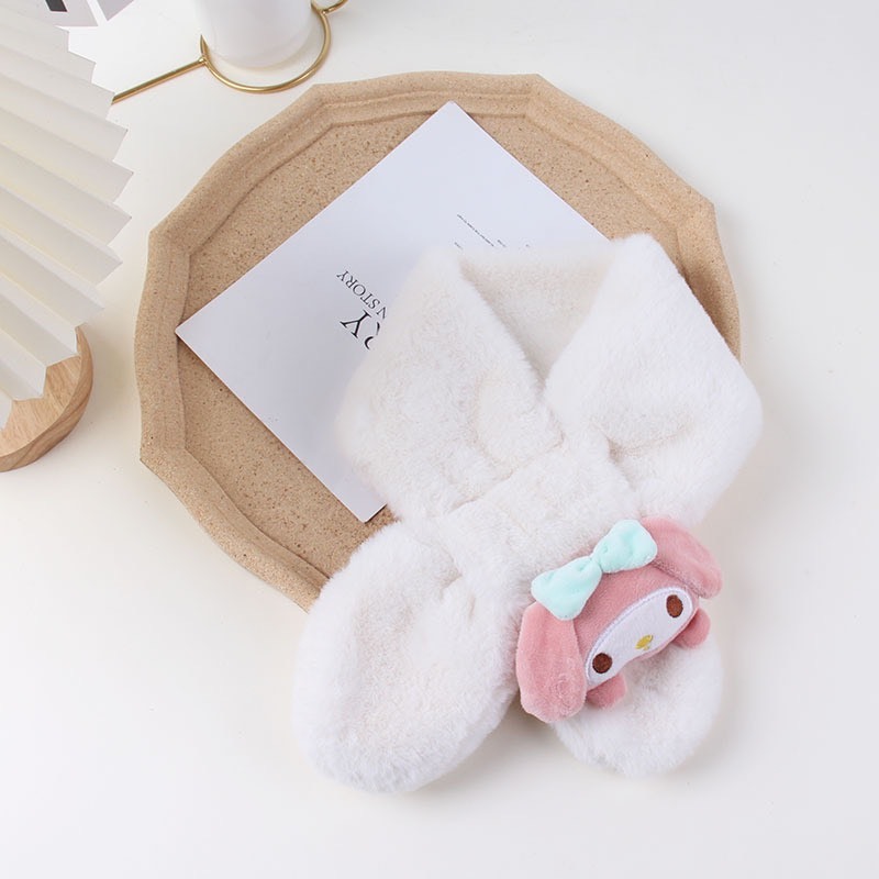 Khăn Quàng Cổ Lông Thỏ Cho Bé - KT 76*9CM