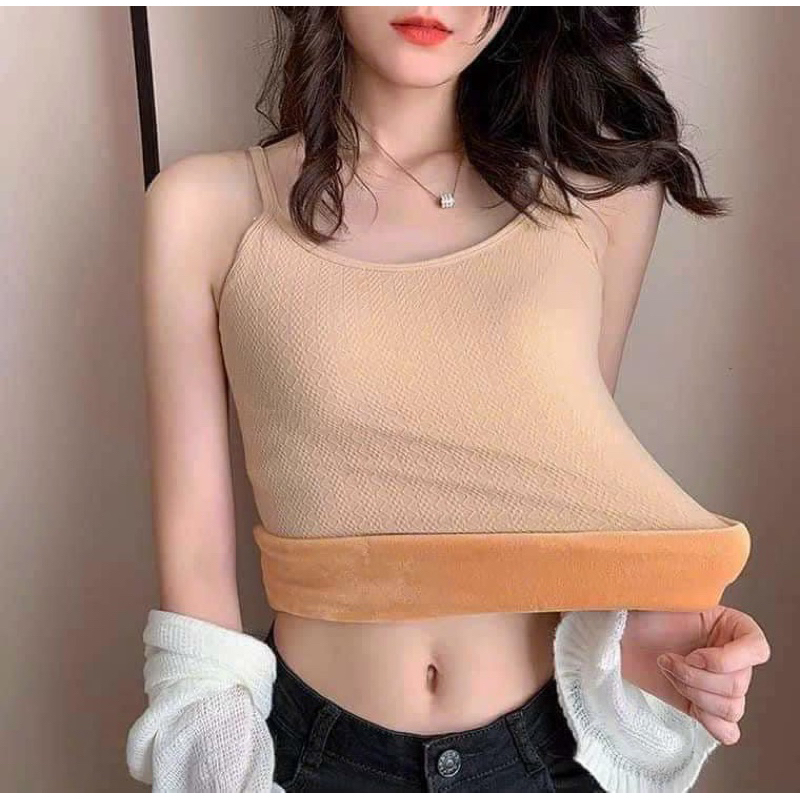 Áo 2 dây giữ nhiệt lót lông