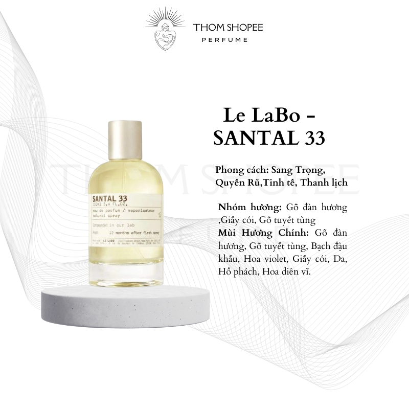 Chính hãng Nước hoa nữ chiết le labo 13 33 29 10 31 10ml clip thật 10ml nước hoa nữ đcuốn hút gợi cảm thơm house - C9