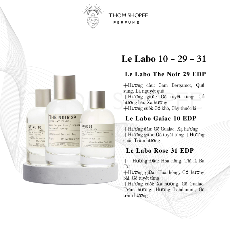 Chính hãng Nước hoa nữ chiết le labo 13 33 29 10 31 10ml clip thật 10ml nước hoa nữ đcuốn hút gợi cảm thơm house - C9