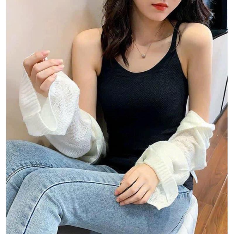Áo 2 dây giữ nhiệt lót lông