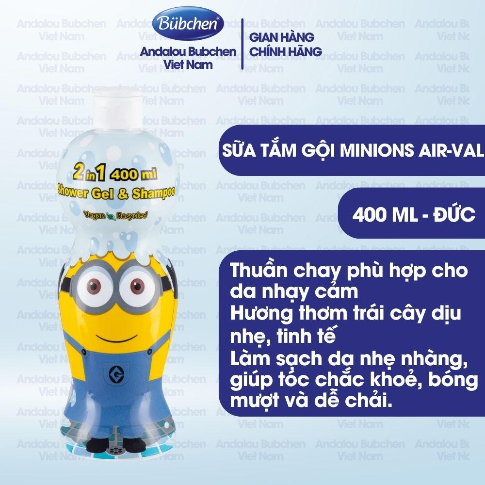 Sữa Tắm Gội Air Val Minions Dành Cho Bé Trai 400ml