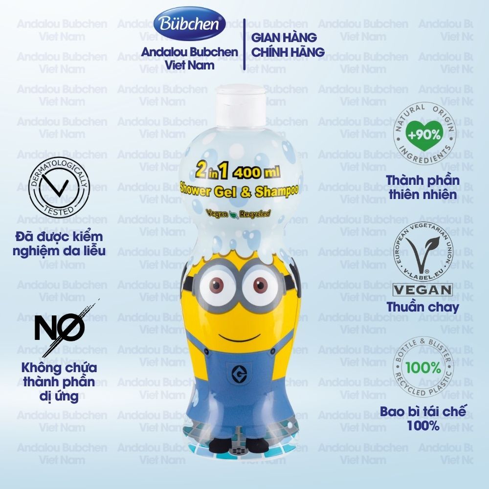 Sữa Tắm Gội Air Val Minions Dành Cho Bé Trai 400ml
