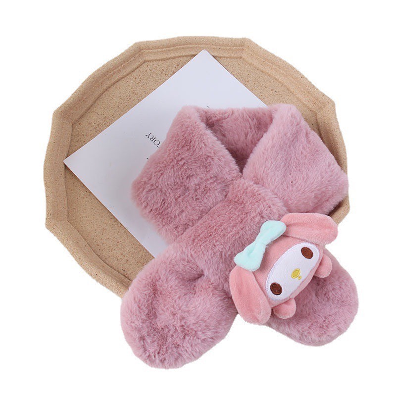 Khăn Quàng Cổ Lông Thỏ Cho Bé - KT 76*9CM