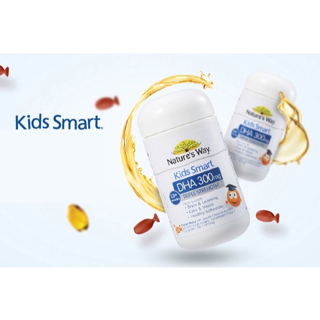 DR CUNG Viên Nhai Nature’s Way Kids Smart DHA 300mg - Bổ Sung DHA, Giúp Bé Thông Minh, Tăng Cường Thị Lực