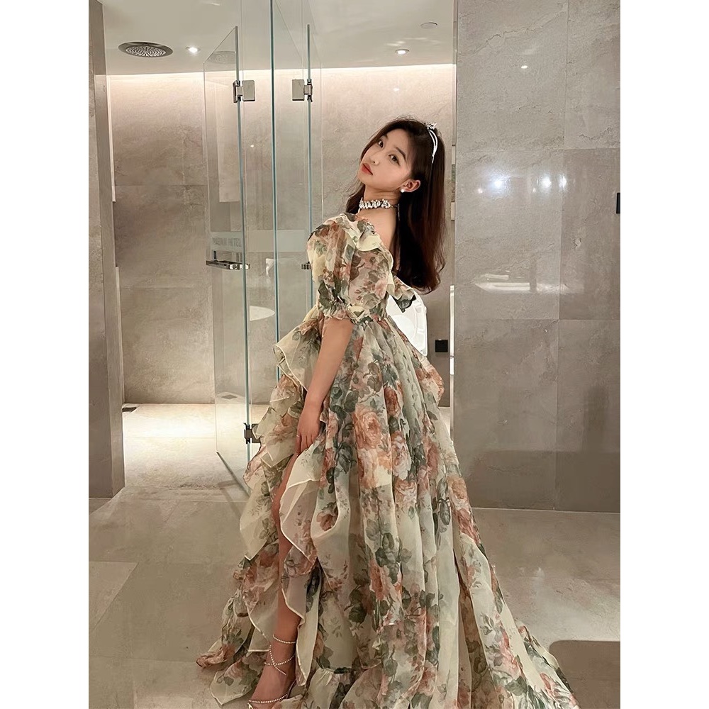 Váy Công Chúa , Đầm Công Chúa Dáng  Dài Cực Xinh Phong Cách Tiểu Thư Hàn Quốc Đi Chơi Dự Tiệc Douyin Style