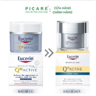 Kem dưỡng ẩm ngăn ngừa các dấu hiệu lão hóa sớm ban đêm Eucerin Q10 Active Night Cream 50ml - 63416