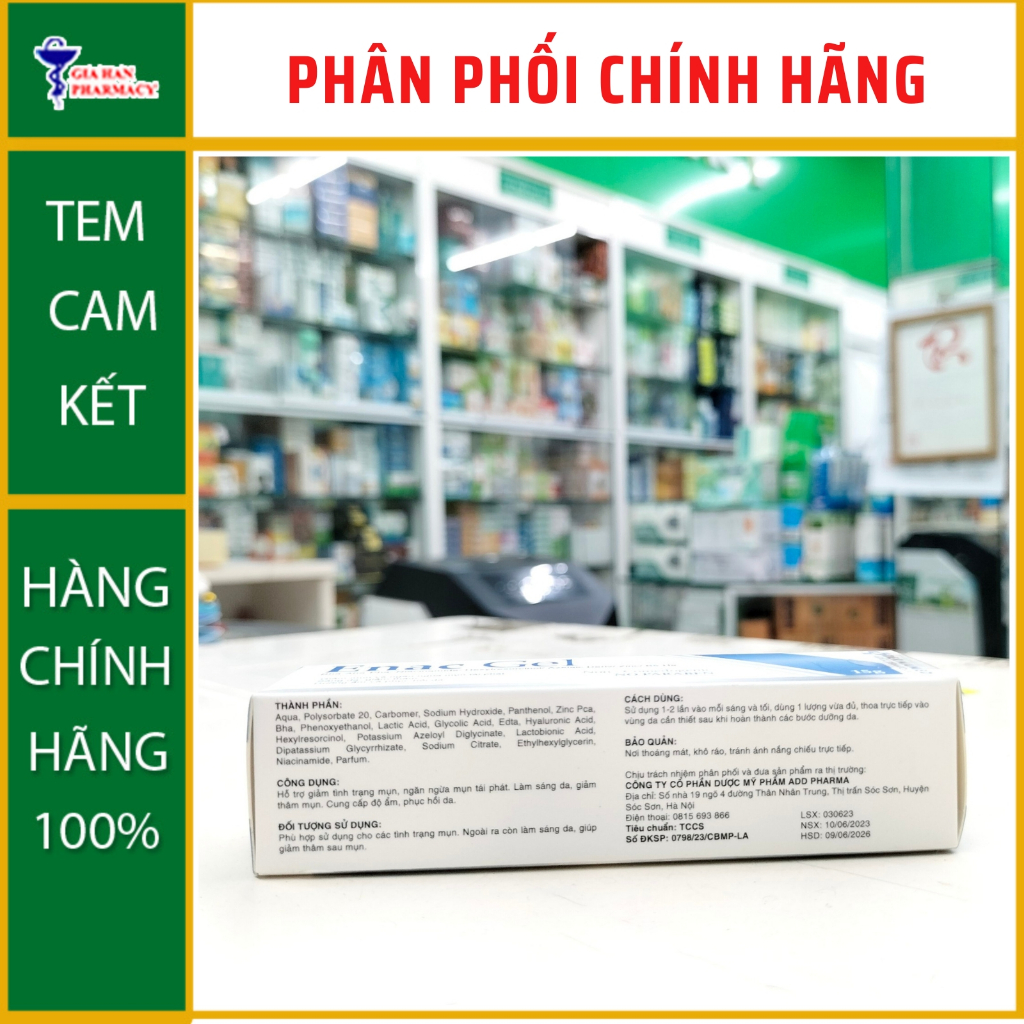 Enac Gel giúp sáng da, giảm thâm, ngăn ngừa mụn tái phát  - NT Gia Hân