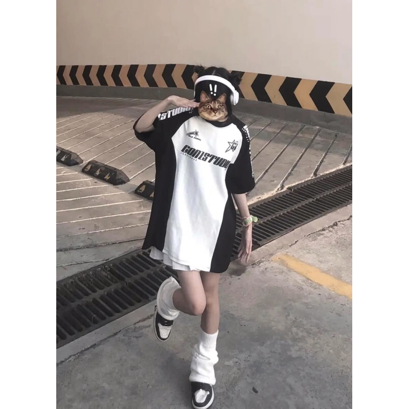 Áo thun chất cotton su form rộng tay lỡ - studo