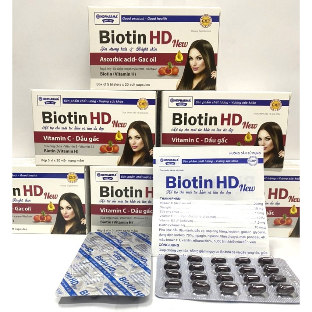 Biotin vitamin B5 giảm tóc bạc sớm, gãy rụng tóc giúp cho tóc chắc khỏe, làm đẹp da chống lão hóa