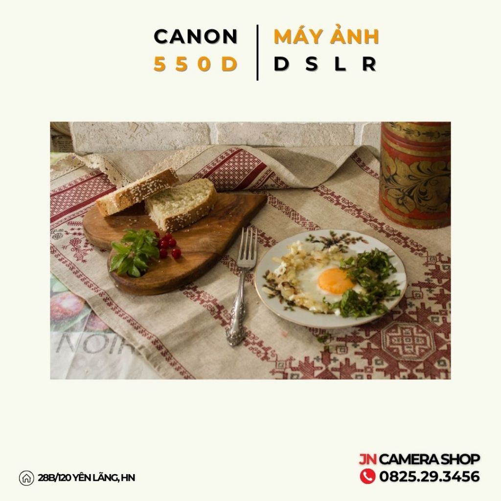 Bộ máy ảnh Canon 550D Kit 18-55mm Tặng Loa Che Nắng ,fillter bảo bệ ống kính