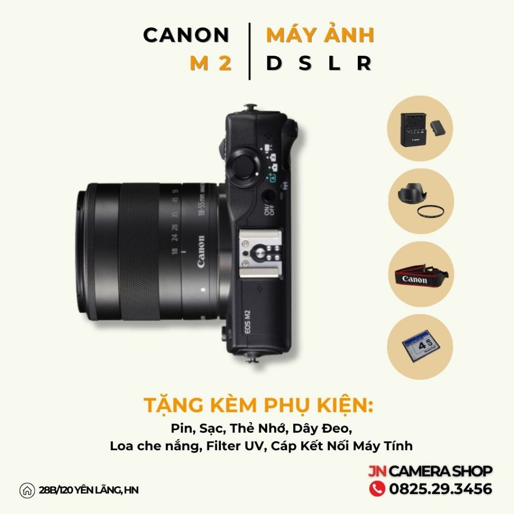 Canon EOS M2 + Lens EF-M 18-55mm