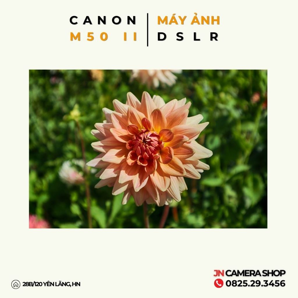 Bộ Máy Ảnh Canon EOS M50 Mark II + Kit 15-45mm f/3.5-6.3 IS STM Chuyên Vlog quay 4k