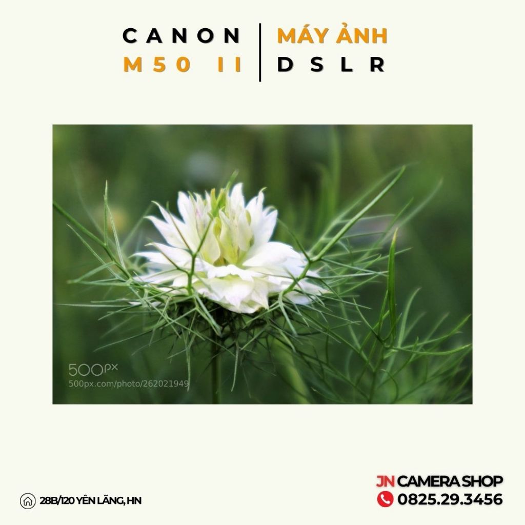 Bộ Máy Ảnh Canon EOS M50 Mark II + Kit 15-45mm f/3.5-6.3 IS STM Chuyên Vlog quay 4k