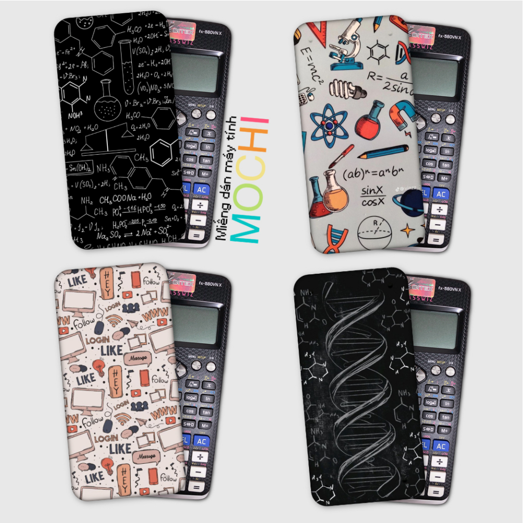 Miếng decal math dán cái loại máy tính (casio fx-570 / fx-570 ii / fx-580 / fx-880, vinacal....)