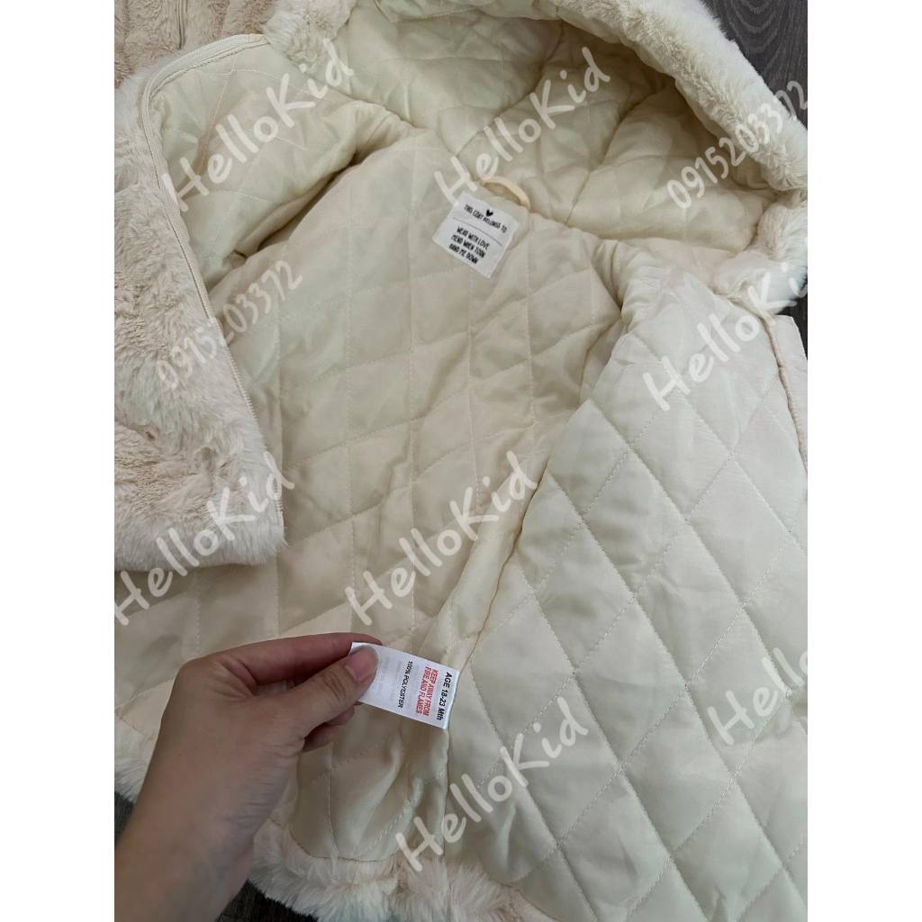 Áo khoác lông gạo MTL UK cho bé