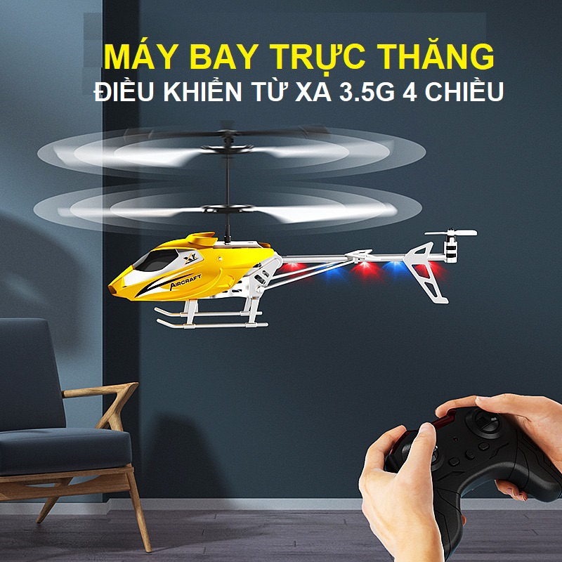 Đồ chơi máy bay,trực thăng điều khiển từ xa cỡ lớn 3.5 xoay 4 chiều siêu bền