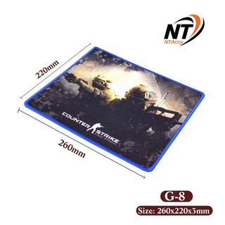 Miếng lót chuột Gaming NTAccy G-8 may viền - Loại Mousepad Control (Đen)