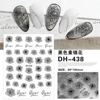 Sticker nail hoa trang trí móng a