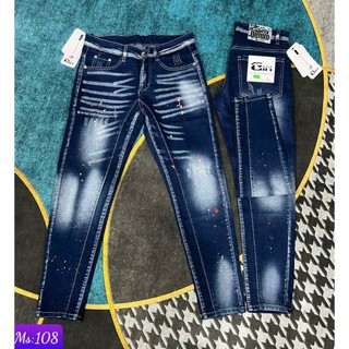 quần bò jean nam dài đen xám rách gối kiểu đẹp hot,form skinny co giãn giá tốt12