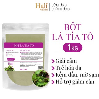 Bột lá tía tô HALI nguyên chất 100% Organic - Kiềm dầu, Giảm mụn, mờ thâm nám, sáng da