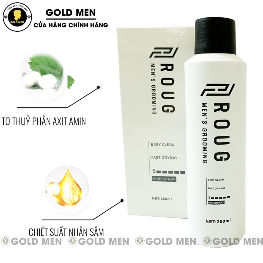 Gôm xịt tóc Roug Hair Spray 250ml Cho Nam Nữ