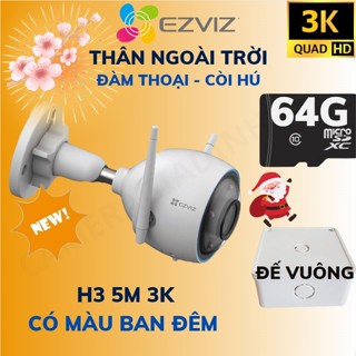 Camera WIFI Ngoài Trời  Ezviz C3W C3TN H3 Pro 2mp 3mp 5mp 1080P 2K 3K, Camera Màu Ban Đêm Chính Hãng 24TH