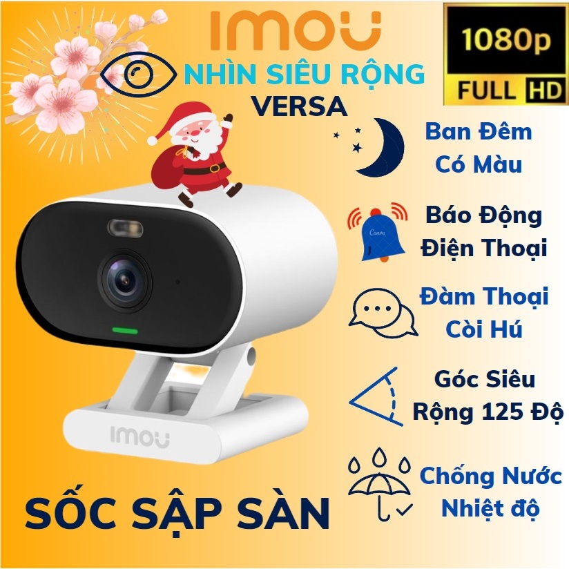 Camera WiFi Trong Nhà, Ngoài Trời IMOU VERSA C22FP F22FP B32P 2M 1080P FullHD Còi Báo Động Chính Hãn