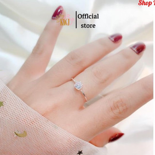 Nhẫn đính đá, Nhẫn bạc đính đá , nhẫn đơn giản
