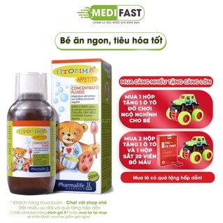 Fitobimbi Appetito.Giúp Bé Tiêu Hóa Tốt,Hấp Thu Dinh Dưỡng Ăn Ngon Mau Lớn - Nhập khẩu Từ Ý - Chai 200ml
